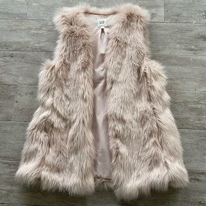 GAP Blush Pink Fur Vest